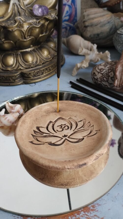 porta sah rústico Porta sahumerio rústico cerámica