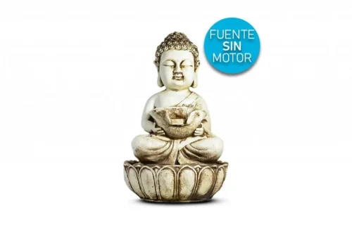 Fuente agua buda niño