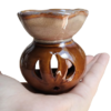 Hornillo calado de cerámica esmaltada de 8 cm para aromaterapia y rituales esotéricos
